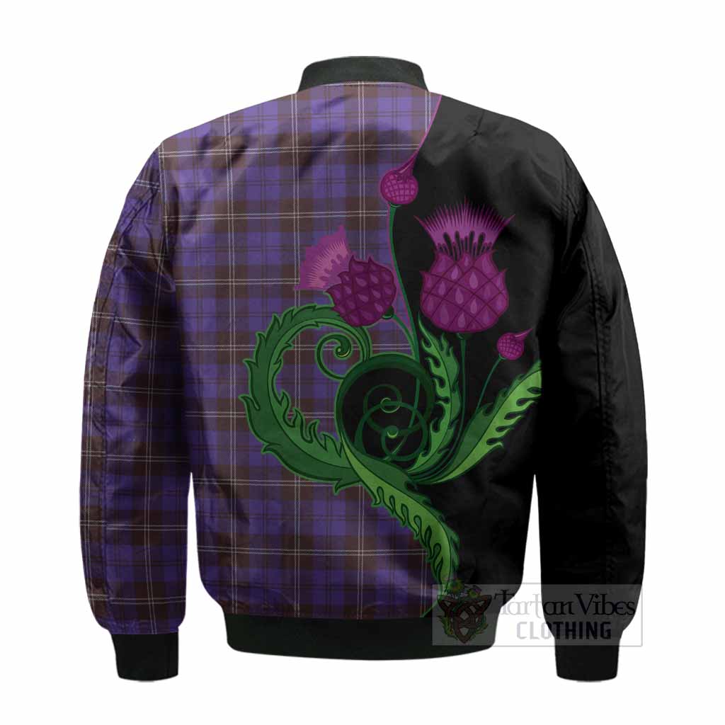 Swan Tartan Bomber Jacket Traditional Scottish Thistle