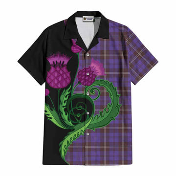Swan Tartan Cotton Hawaiian Shirt Traditional Scottish Thistle