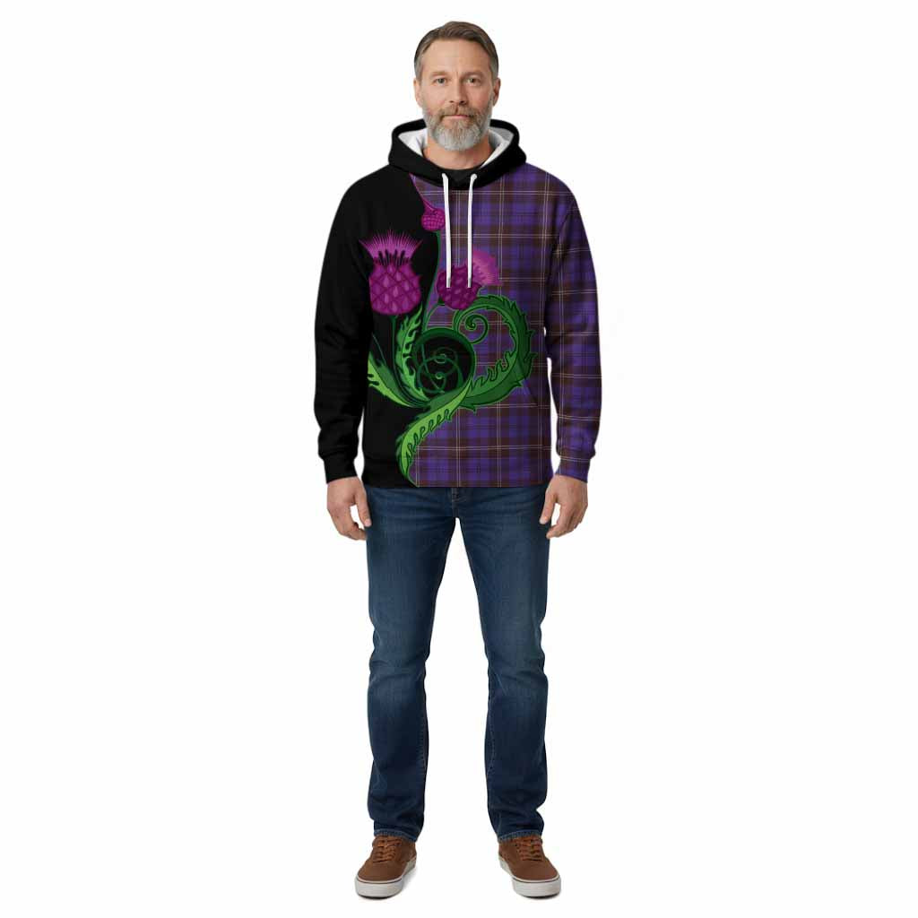 Swan Tartan Cotton Hoodie Traditional Scottish Thistle