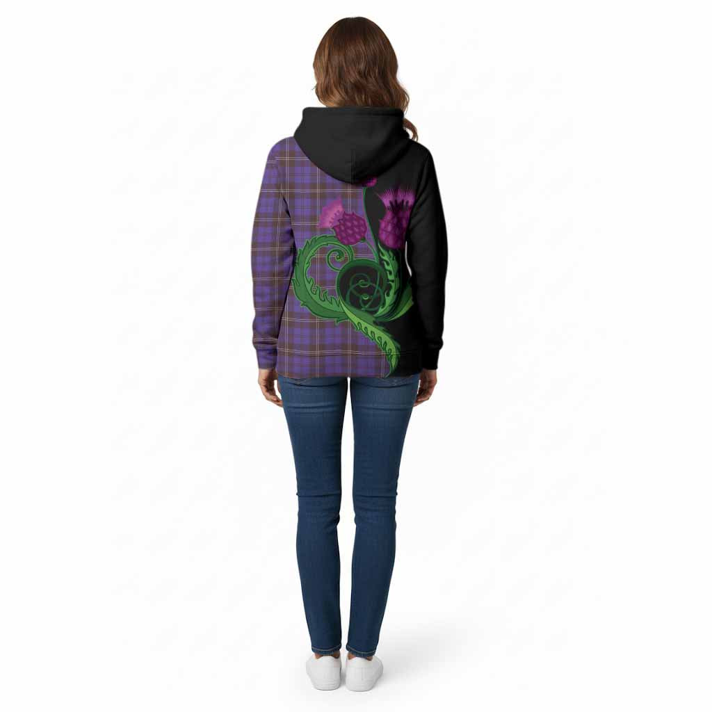 Swan Tartan Cotton Hoodie Traditional Scottish Thistle