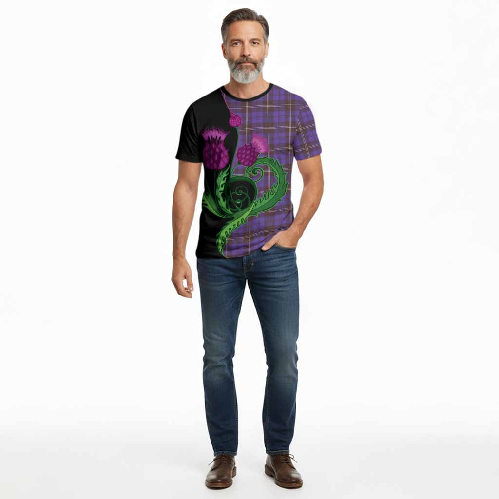 Swan Tartan Cotton T-shirt Traditional Scottish Thistle