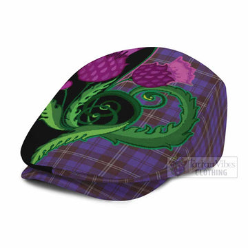 Swan Tartan Flat Cap, Jeff Cap Traditional Scottish Thistle