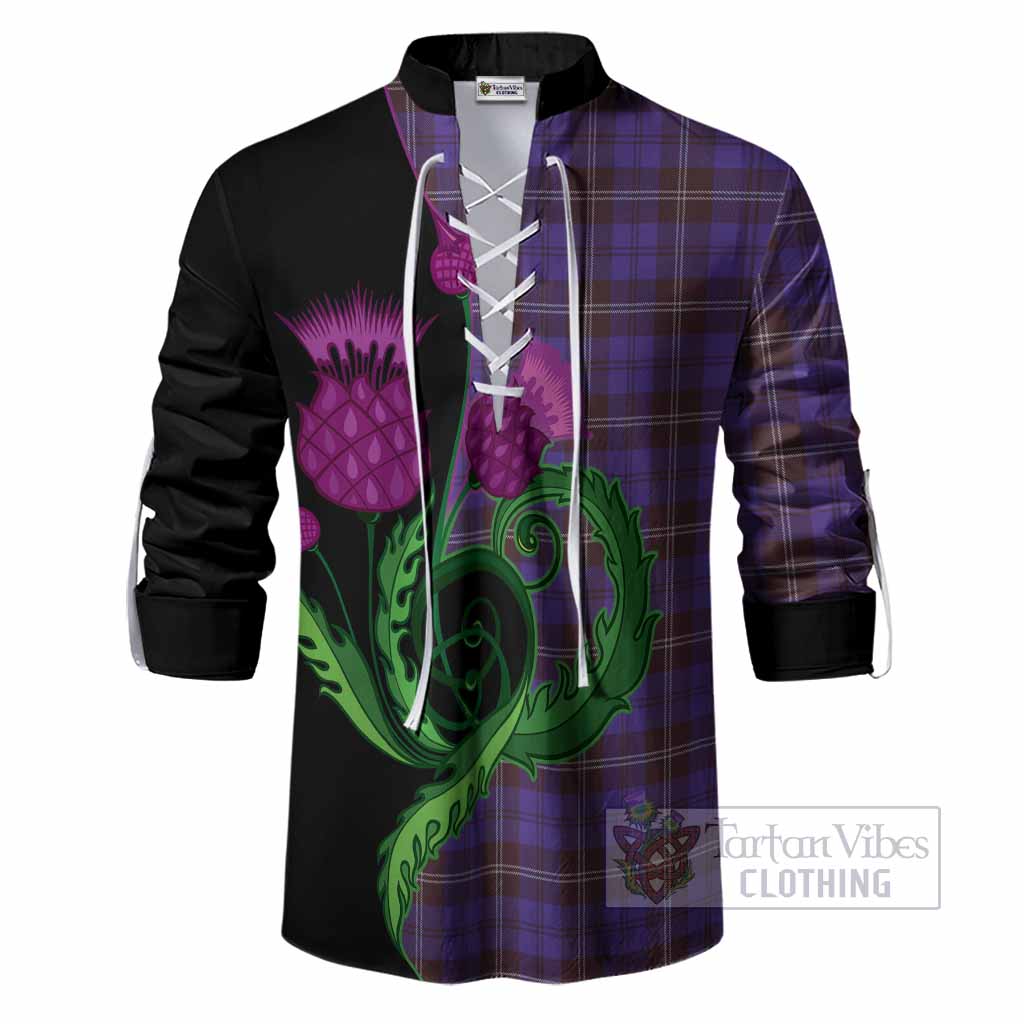 Swan Tartan Ghillie Shirt Traditional Scottish Thistle