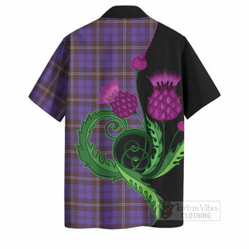 Swan Tartan Hawaiian Shirt Traditional Scottish Thistle