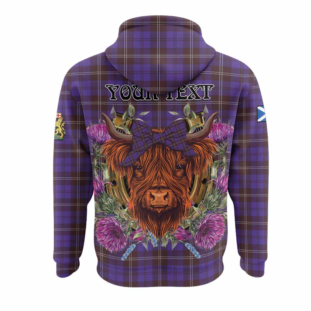 Swan Tartan Hoodie Scottish Thistle Heilan Coo