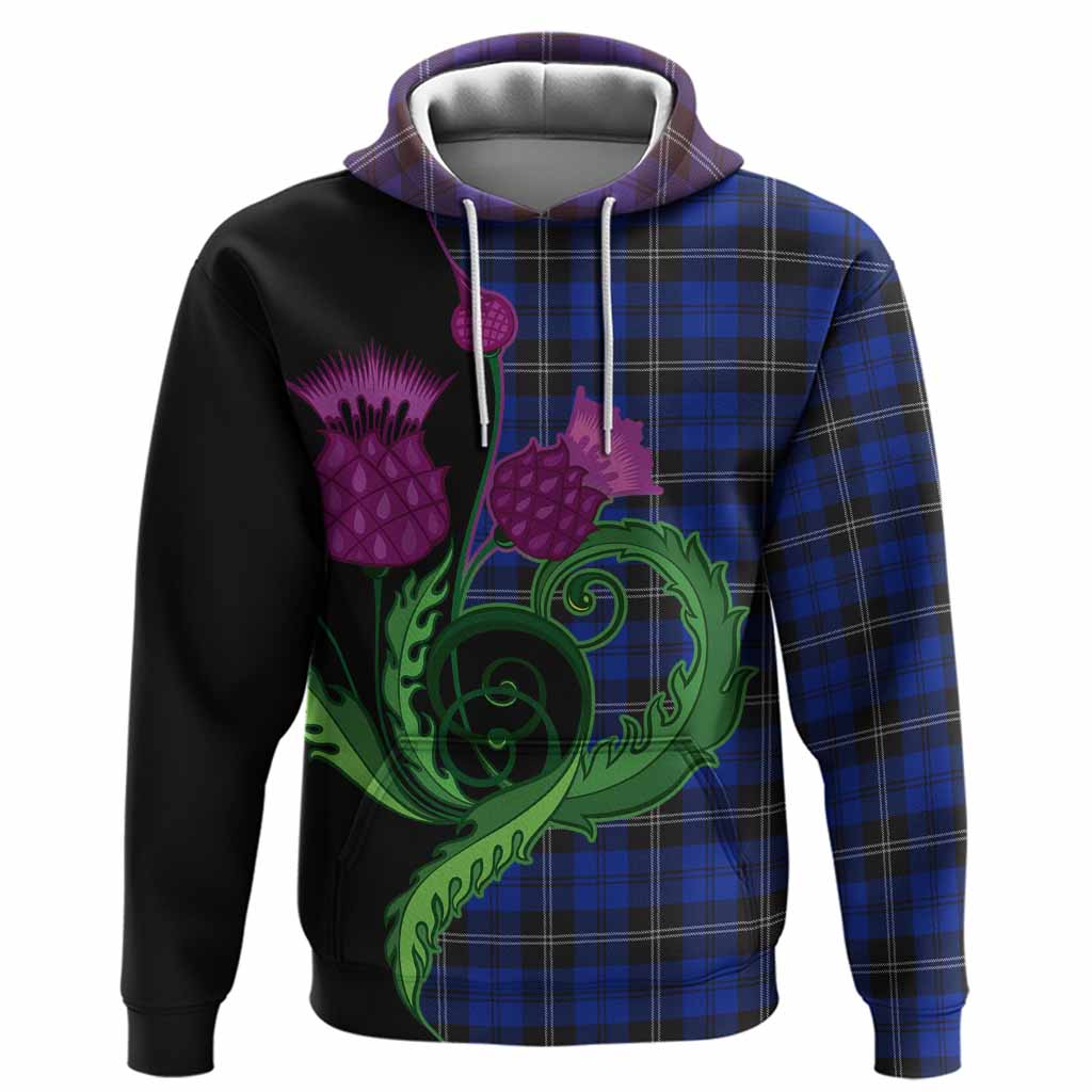 Swan Tartan Hoodie Traditional Scottish Thistle
