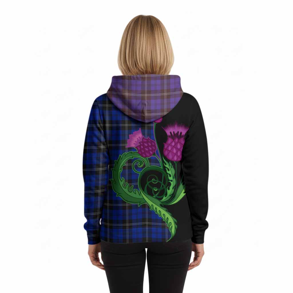 Swan Tartan Hoodie Traditional Scottish Thistle