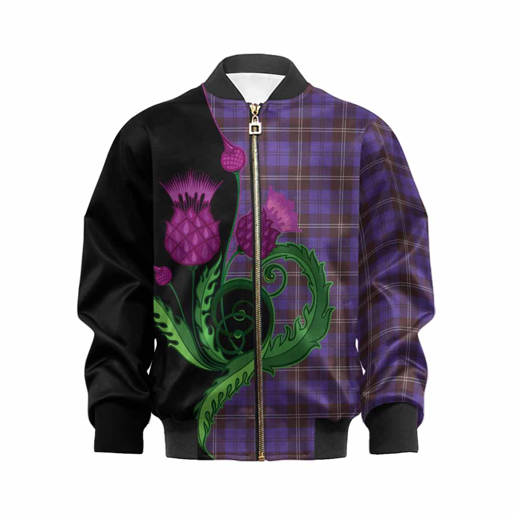 Swan Tartan Kid Bomber Jacket Traditional Scottish Thistle