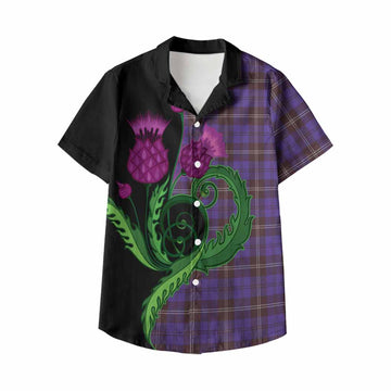 Swan Tartan Kid Hawaiian Shirt Traditional Scottish Thistle