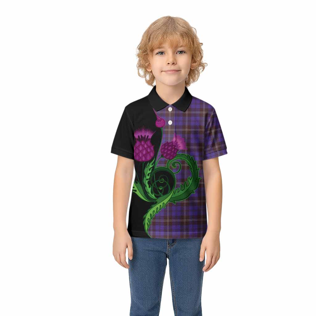 Swan Tartan Kid Polo Shirt Traditional Scottish Thistle