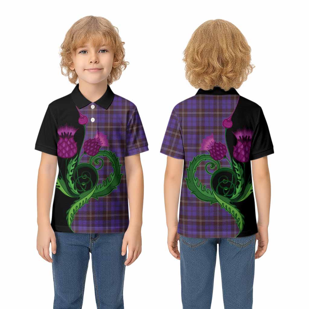 Swan Tartan Kid Polo Shirt Traditional Scottish Thistle
