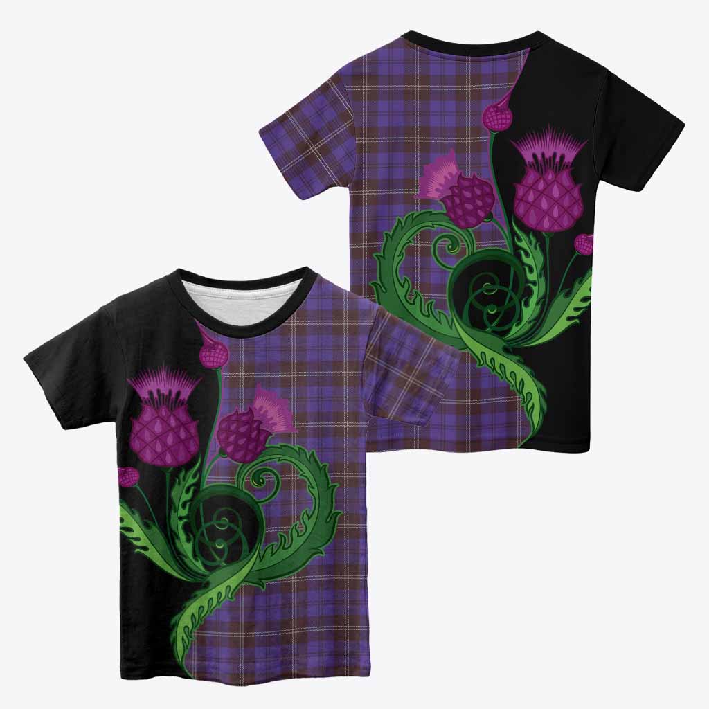 Swan Tartan Kid T-shirt Traditional Scottish Thistle