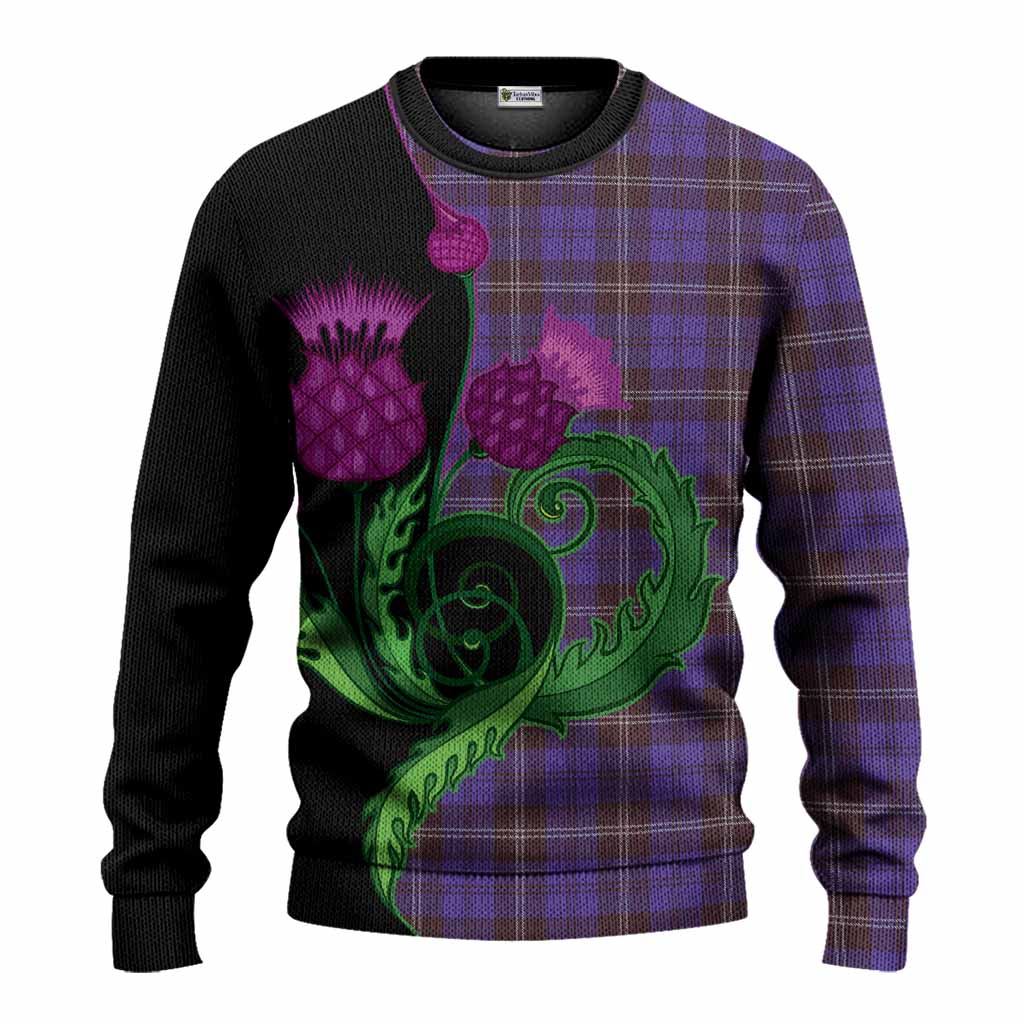 Swan Tartan Knitted Sweater Traditional Scottish Thistle