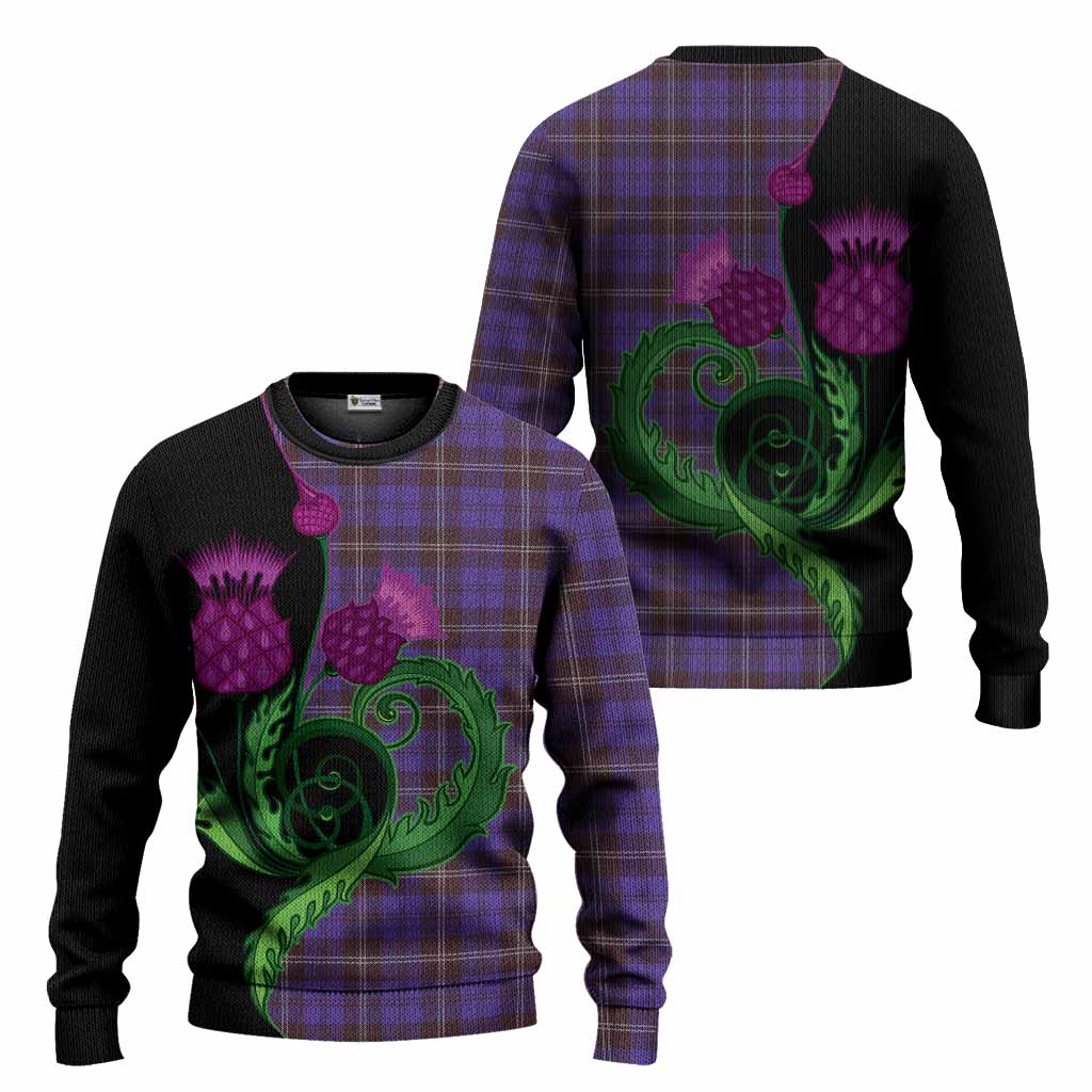 Swan Tartan Knitted Sweater Traditional Scottish Thistle
