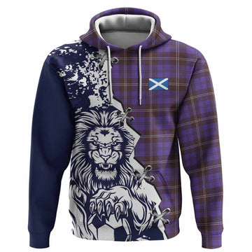 Swan Tartan Scottish Hoodie Angry Lion With Soccer Ball Style