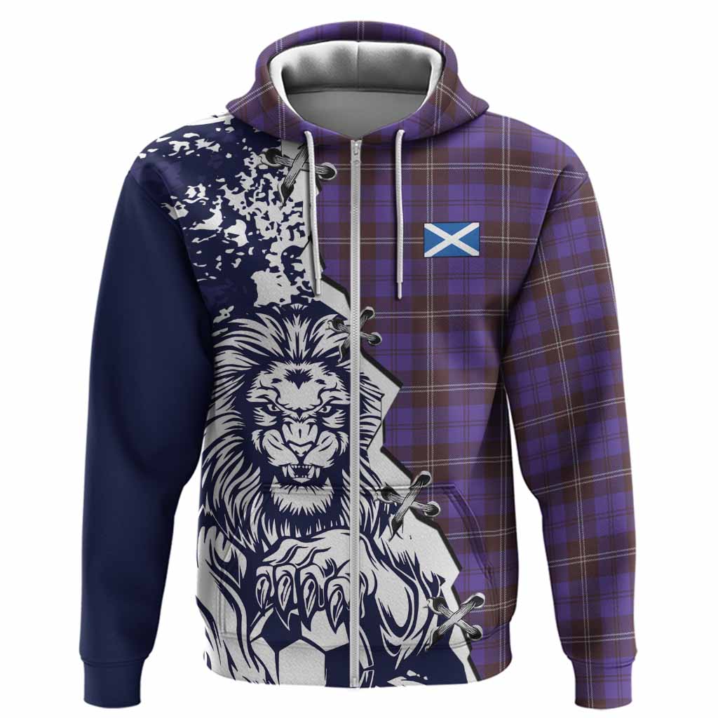 Swan Tartan Scottish Hoodie Angry Lion With Soccer Ball Style