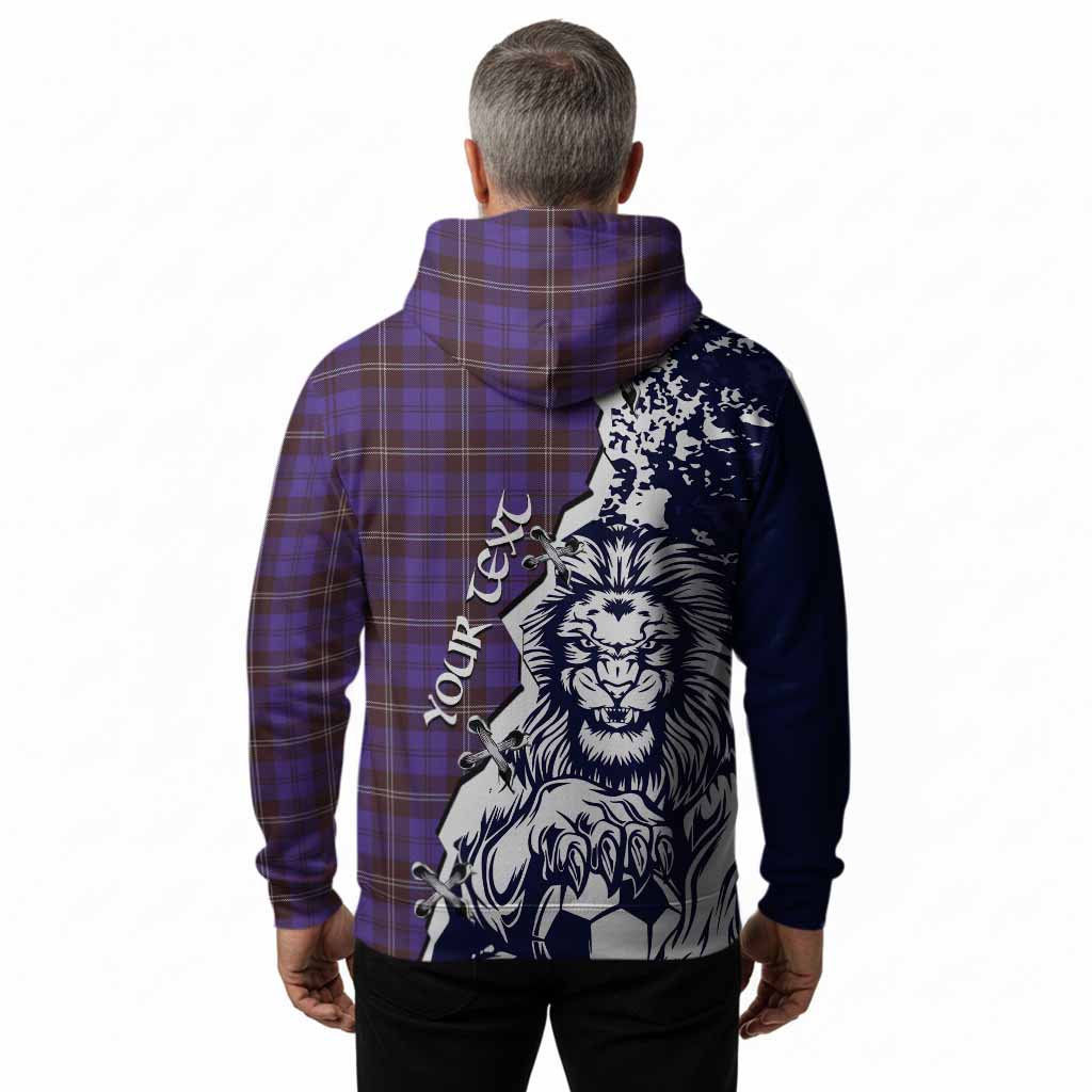 Swan Tartan Scottish Hoodie Angry Lion With Soccer Ball Style