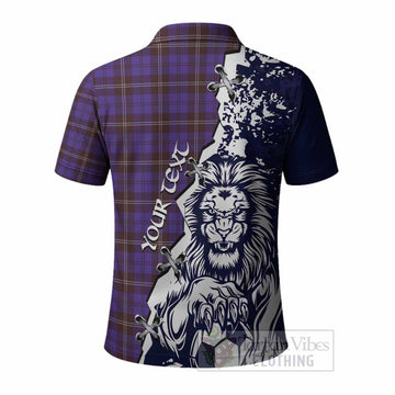 Swan Tartan Scottish Polo Shirt Angry Lion With Soccer Ball Style