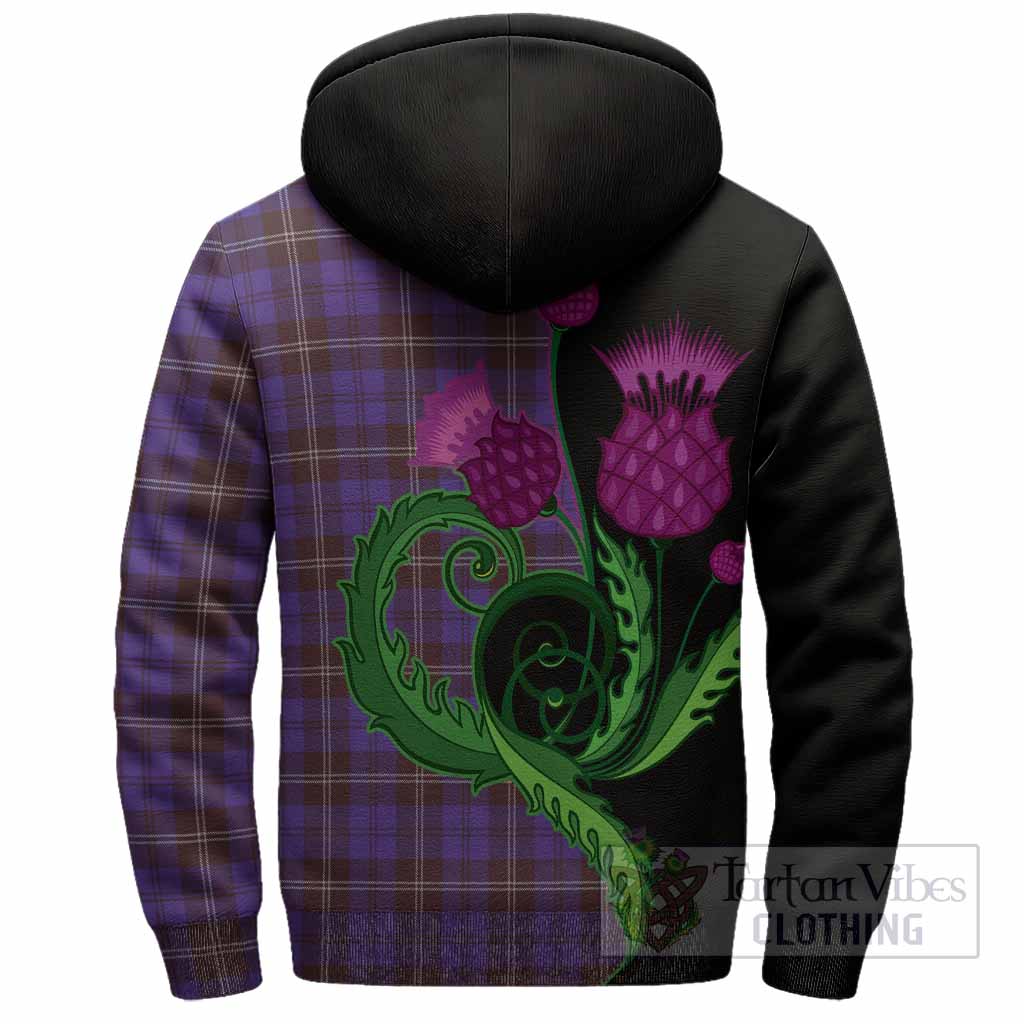 Swan Tartan Sherpa Hoodie Traditional Scottish Thistle