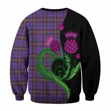 Swan Tartan Sweatshirt Traditional Scottish Thistle