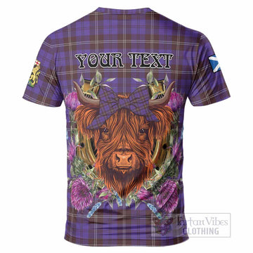 Swan Tartan T-Shirt Scottish Thistle Heilan Coo