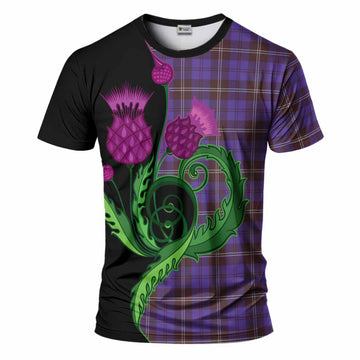 Swan Tartan T-Shirt Traditional Scottish Thistle