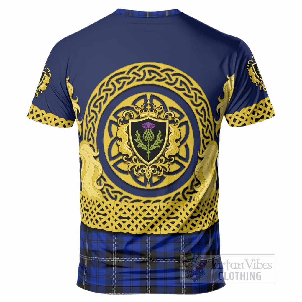 Swan Tartan T-Shirt Unicorn Celtic Knot And Thistle Emblem
