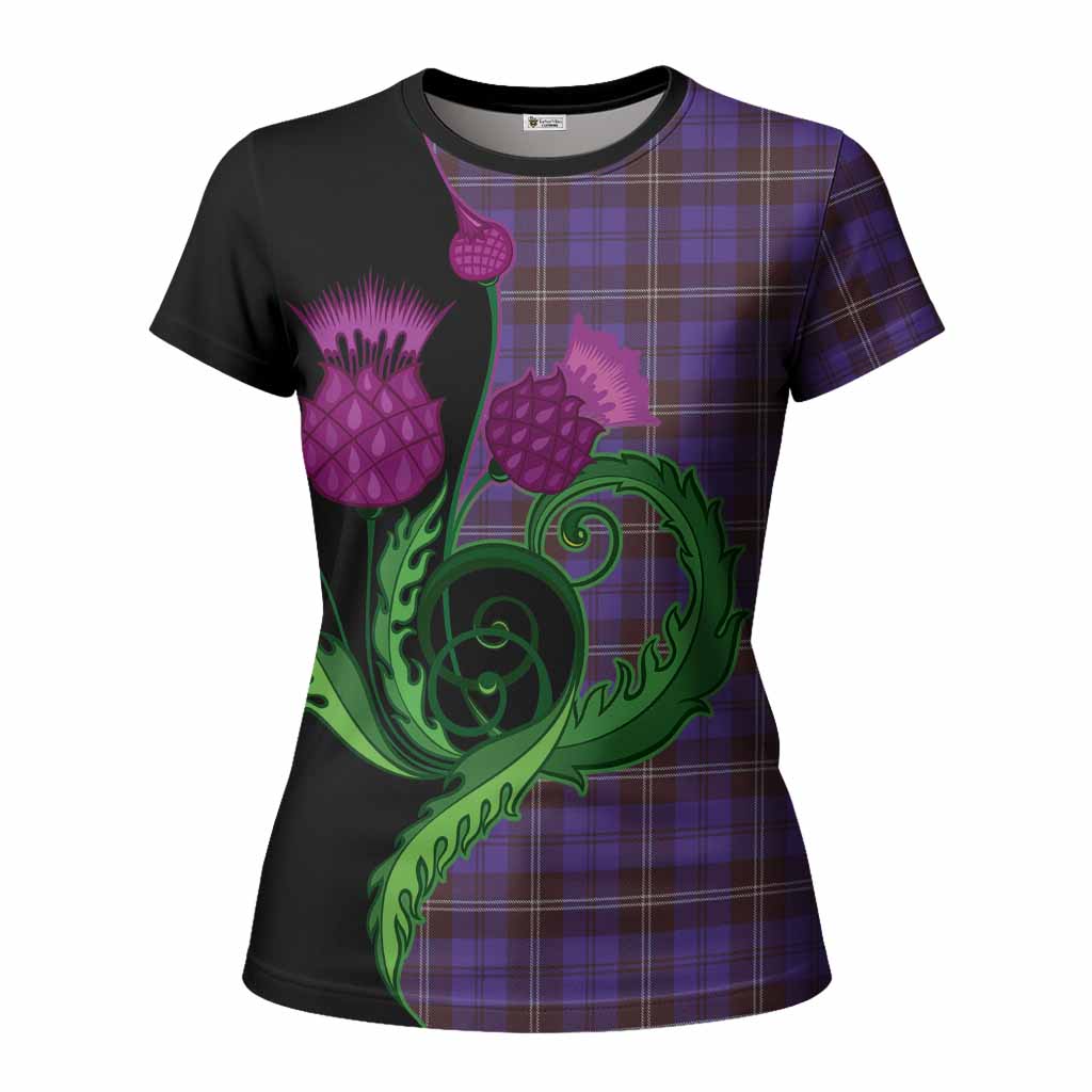 Swan Tartan Women T shirt Traditional Scottish Thistle