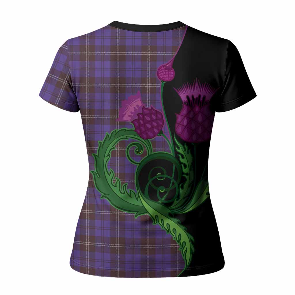 Swan Tartan Women T shirt Traditional Scottish Thistle