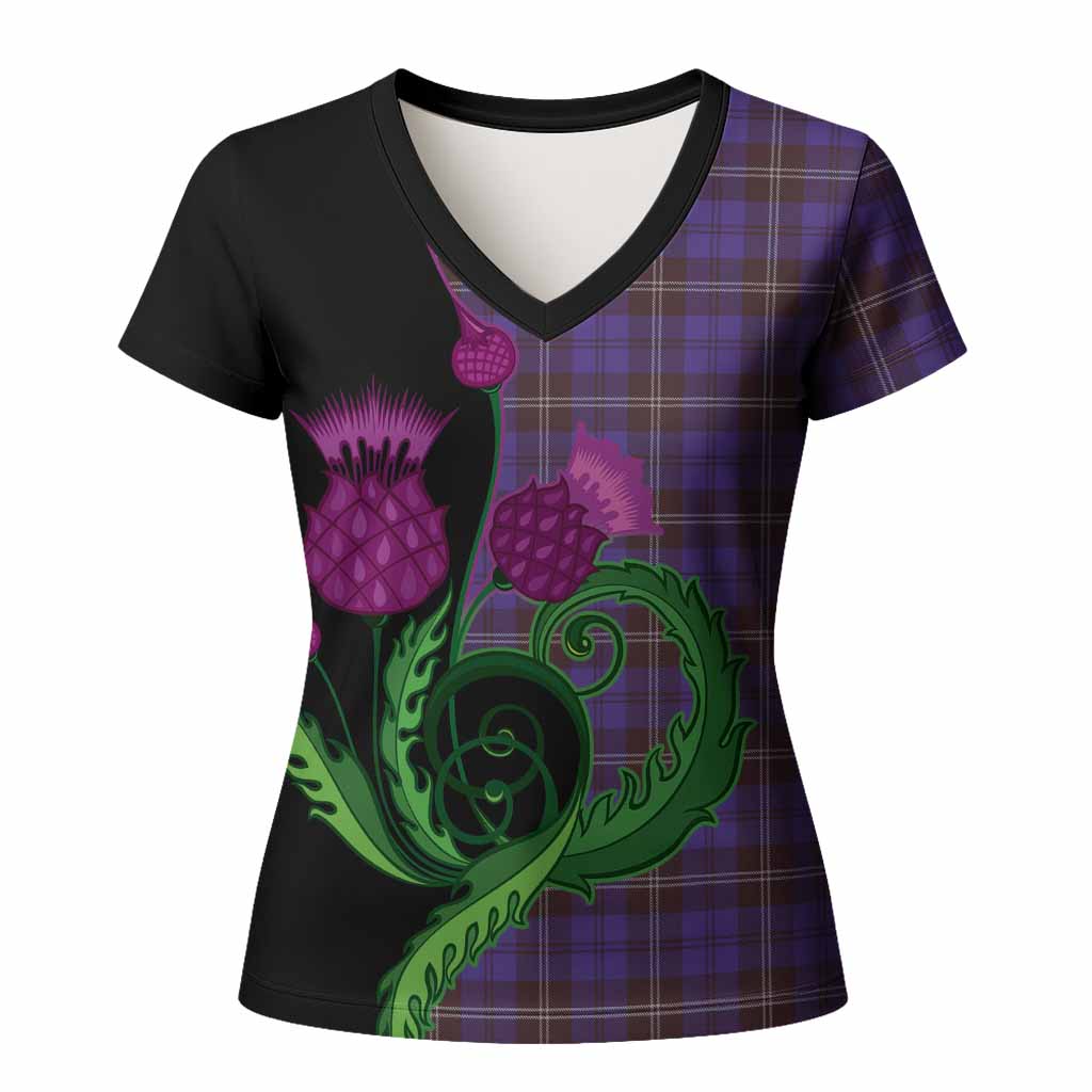 Swan Tartan Women T shirt Traditional Scottish Thistle