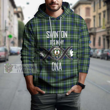 Swinton Tartan Hoodie with Family Crest DNA In Me Style Pullover Hoodie - Tartan Vibes Clothing