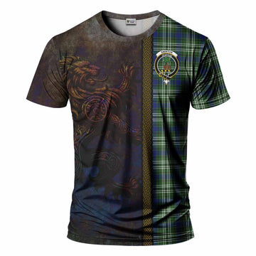 Tartan Vibes Clothing Swinton Tartan Family Crest T-Shirt Alba Gu Brath Be Brave Lion Ancient Style