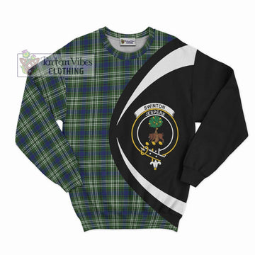 Swinton Tartan Sweatshirt with Family Crest Circle Style Unisex - Tartan Vibes Clothing
