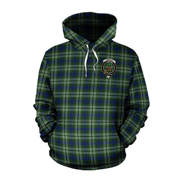 Swinton Tartan Cotton Hoodie with Family Crest Celtic Skull Style Pullover Hoodie XS - Tartan Vibes Clothing