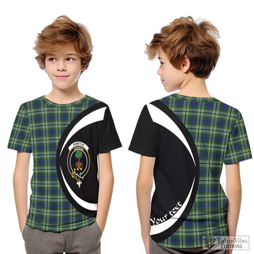 Swinton Tartan Kid T-Shirt with Family Crest Circle Style Youth XL Size14 - Tartan Vibes Clothing