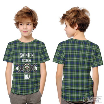 Swinton Tartan Kid T-Shirt with Family Crest DNA In Me Style Youth XL Size14 - Tartan Vibes Clothing