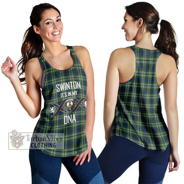 Swinton Tartan Women's Racerback Tanks with Family Crest DNA In Me Style 4XL - Tartan Vibes Clothing