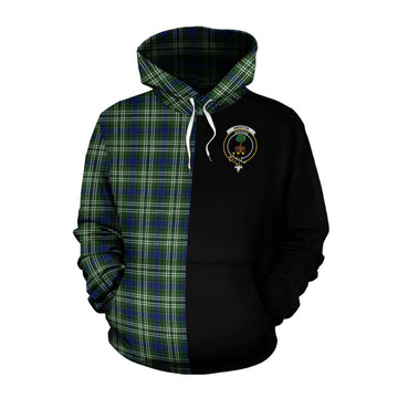 Swinton Tartan Cotton Hoodie with Family Crest and Half Of Me Style Pullover Hoodie XS - Tartan Vibes Clothing