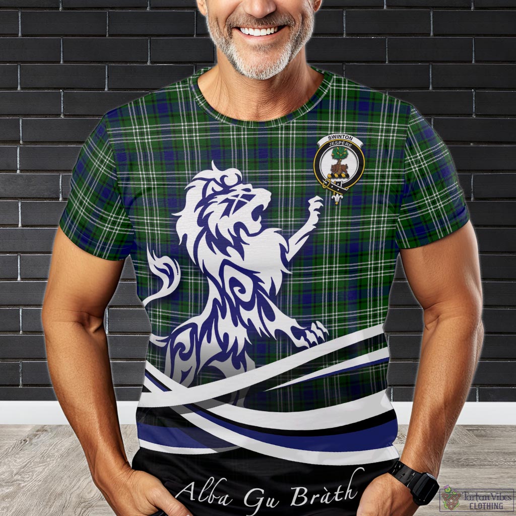 Swinton Tartan T-Shirt with Alba Gu Brath Regal Lion Emblem Kid's Shirt - Tartan Vibes Clothing