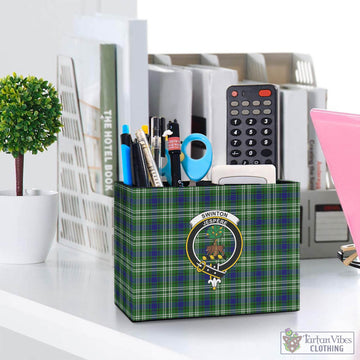 Swinton Tartan Pen Holder with Family Crest One Size 5.9"(L)*2.7"(W)*4.3"(H) - Tartan Vibes Clothing
