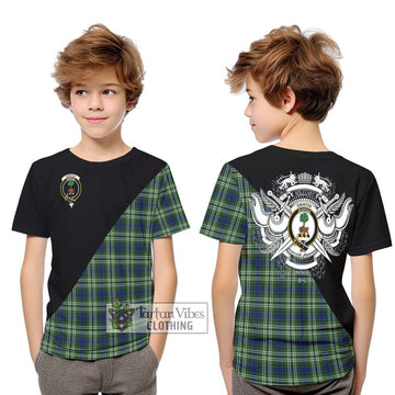 Swinton Tartan Kid T-Shirt with Family Crest and Military Logo Style Youth XL Size14 - Tartan Vibes Clothing