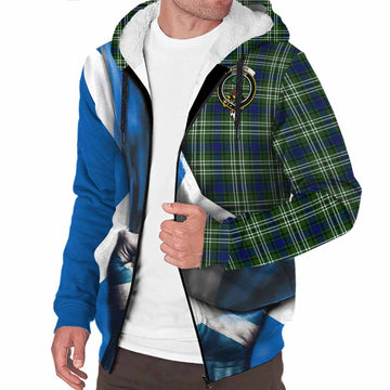 Swinton Tartan Sherpa Hoodie with Family Crest Scotland Patriotic Style Unisex S - Tartan Vibes Clothing
