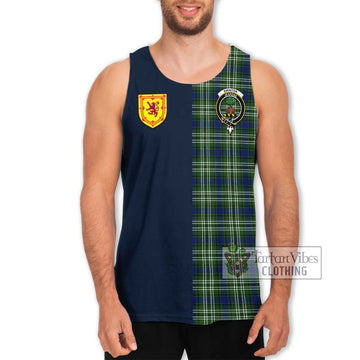 Swinton Tartan Men's Tank Top Alba with Scottish Lion Royal Arm Half Style Men - Tartan Vibes Clothing