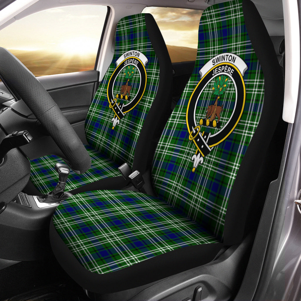 Swinton Tartan Car Seat Cover with Family Crest One Size - Tartanvibesclothing