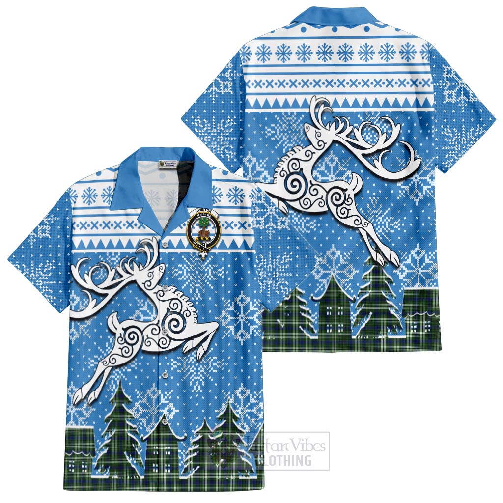 Swinton Clan Christmas Hawaiian Shirt Celtic Reindeer Style Kid - Tartan Vibes Clothing