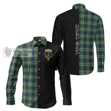 Swinton Tartan Long Sleeve Button Shirt with Family Crest and Half Of Me Style Men's Shirt S - Tartanvibesclothing Shop