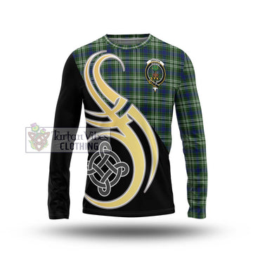Swinton Tartan Long Sleeve T-Shirt with Family Crest and Celtic Symbol Style Unisex - Tartan Vibes Clothing