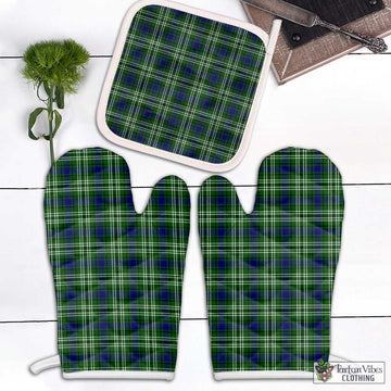 Swinton Tartan Combo Oven Mitt & Pot-Holder Combo 2 Oven Mitt & 1 Pot-Holder Black - Tartan Vibes Clothing