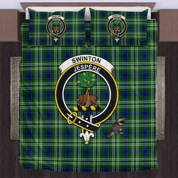 Swinton Tartan Bedding Set with Family Crest