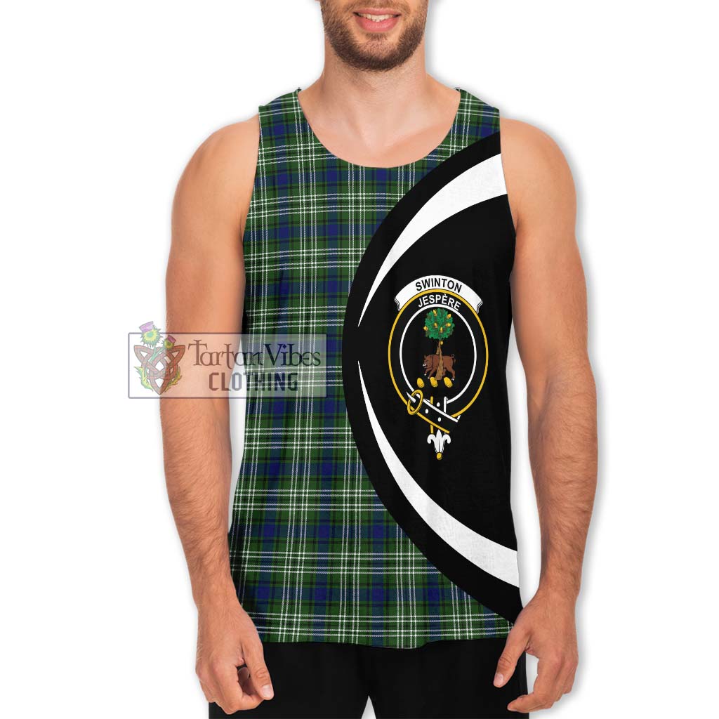 Swinton Tartan Men's Tank Top with Family Crest Circle Style Men - Tartan Vibes Clothing